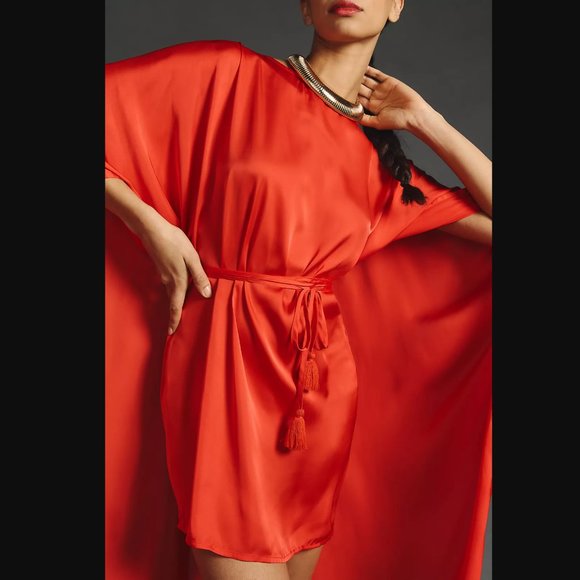 Erika Peña Cape Mini Dress DIOSA SHORT DRESS L/XL - Picture 3 of 15